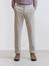 Pantalon flanelle beige clair