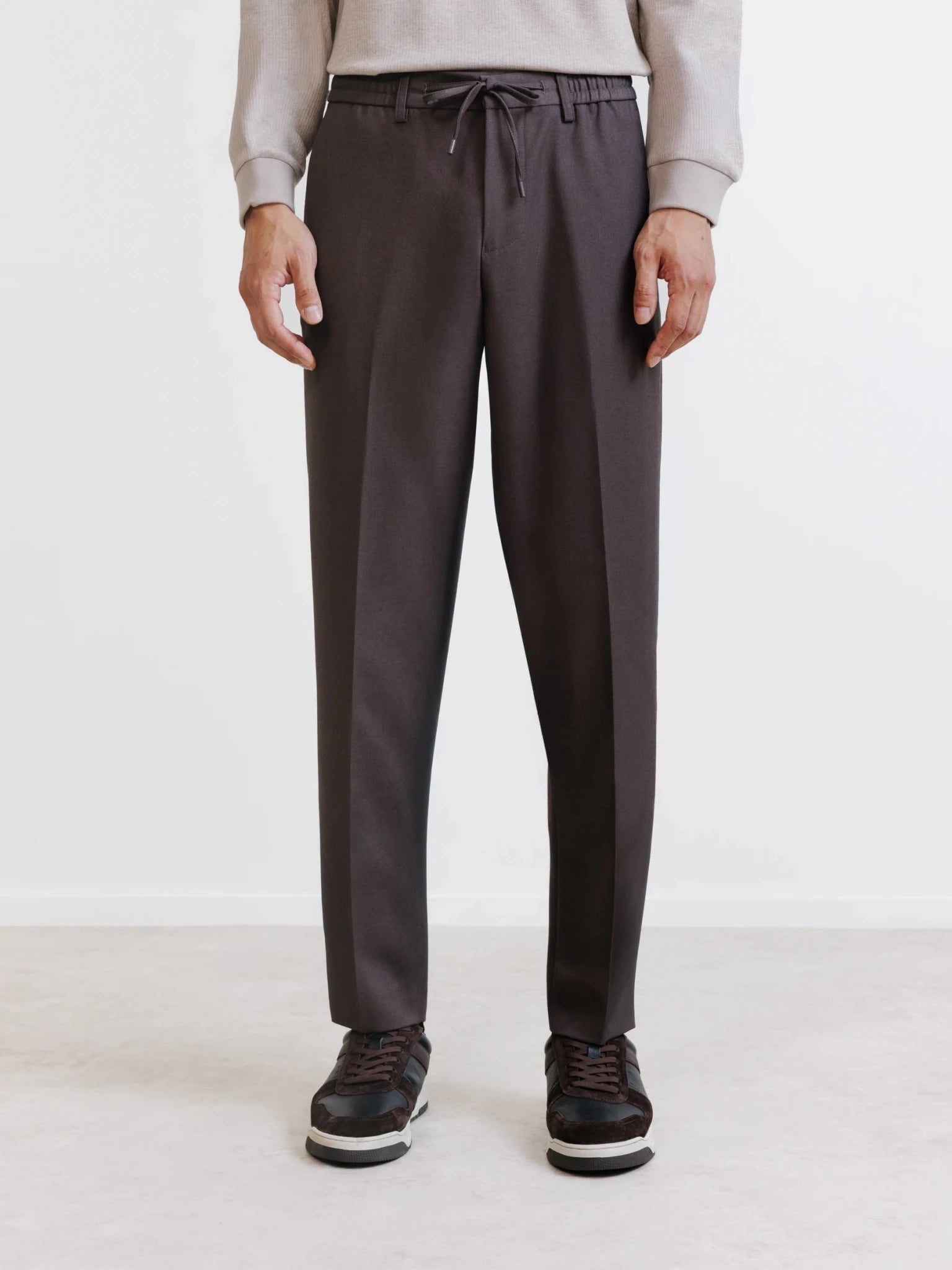 Pantalon avec cordon de serrage marron - IZAC