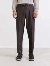 Pantalon avec cordon de serrage marron - IZAC