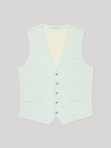 Gilet ville 100% lin vert eau - IZAC