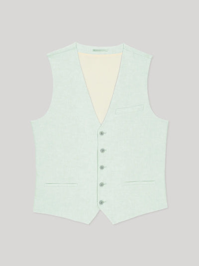 Gilet ville 100% lin vert eau - IZAC