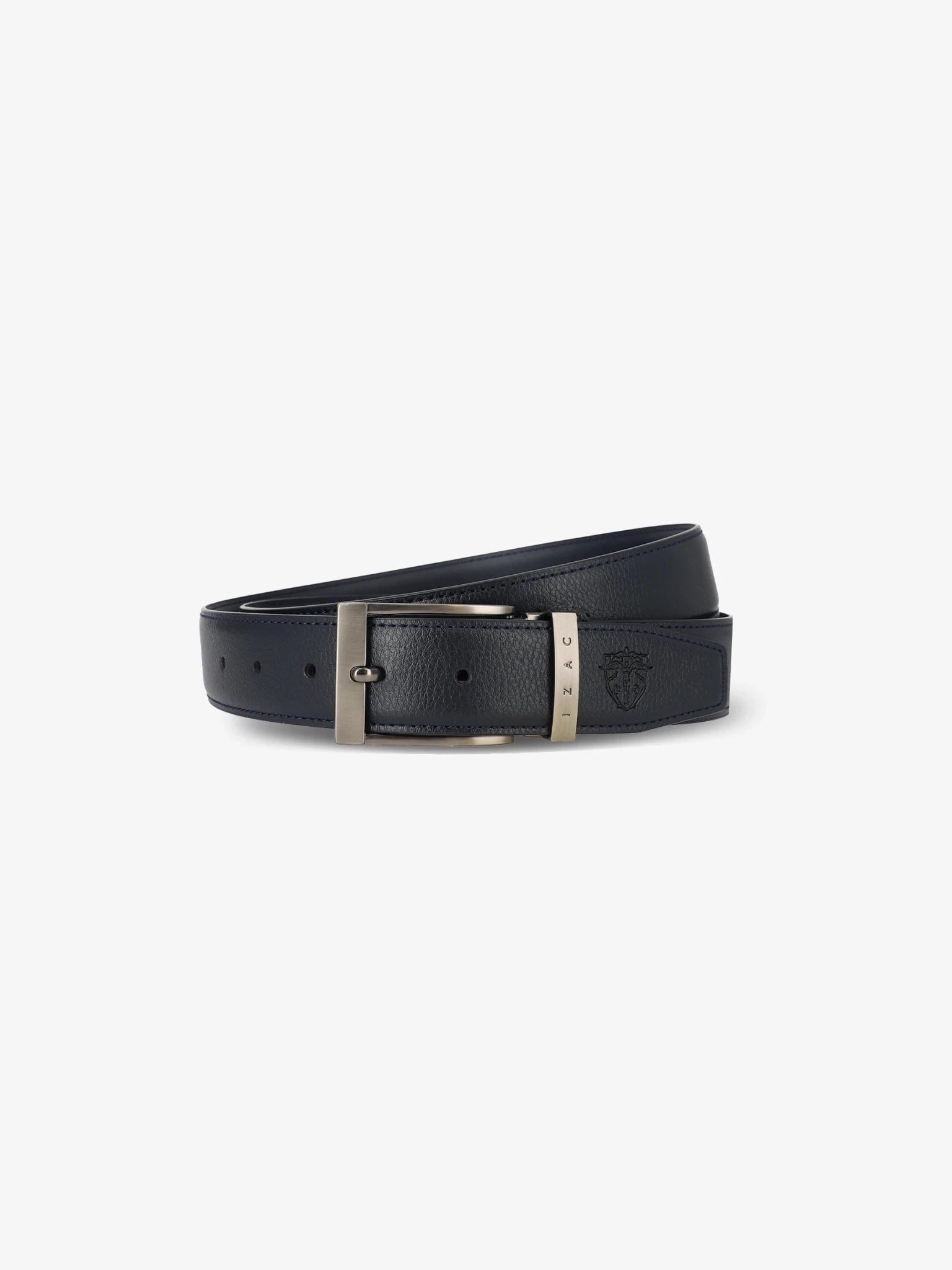 Reversible navy blue belt