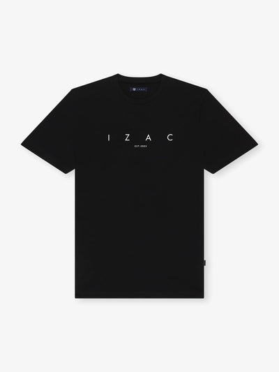 T-shirt col rond noir - IZAC