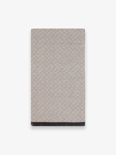 Écharpe à motifs beige - IZAC