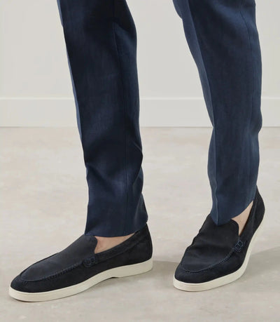 Mocassin casual en suède marine - IZAC