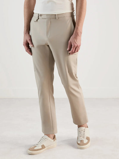 Pantalon cargo beige
