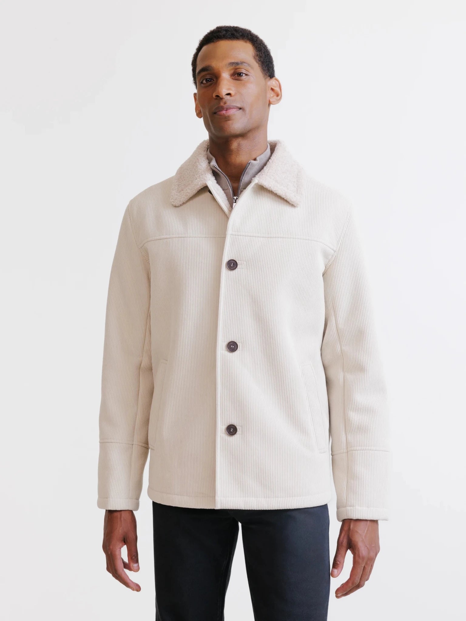 Blouson col chemise écru - IZAC