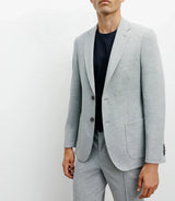 Veste ville en maille 2 boutons gris