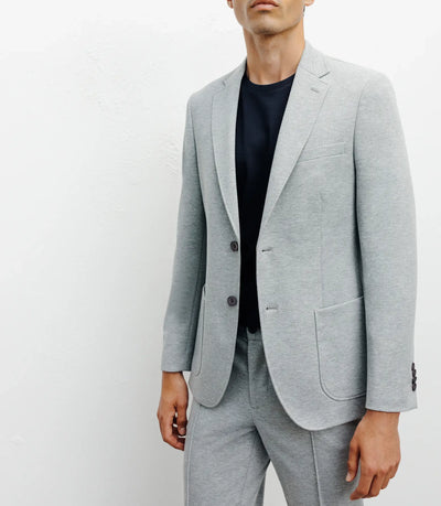 Grey 2-button knitted Ville jacket