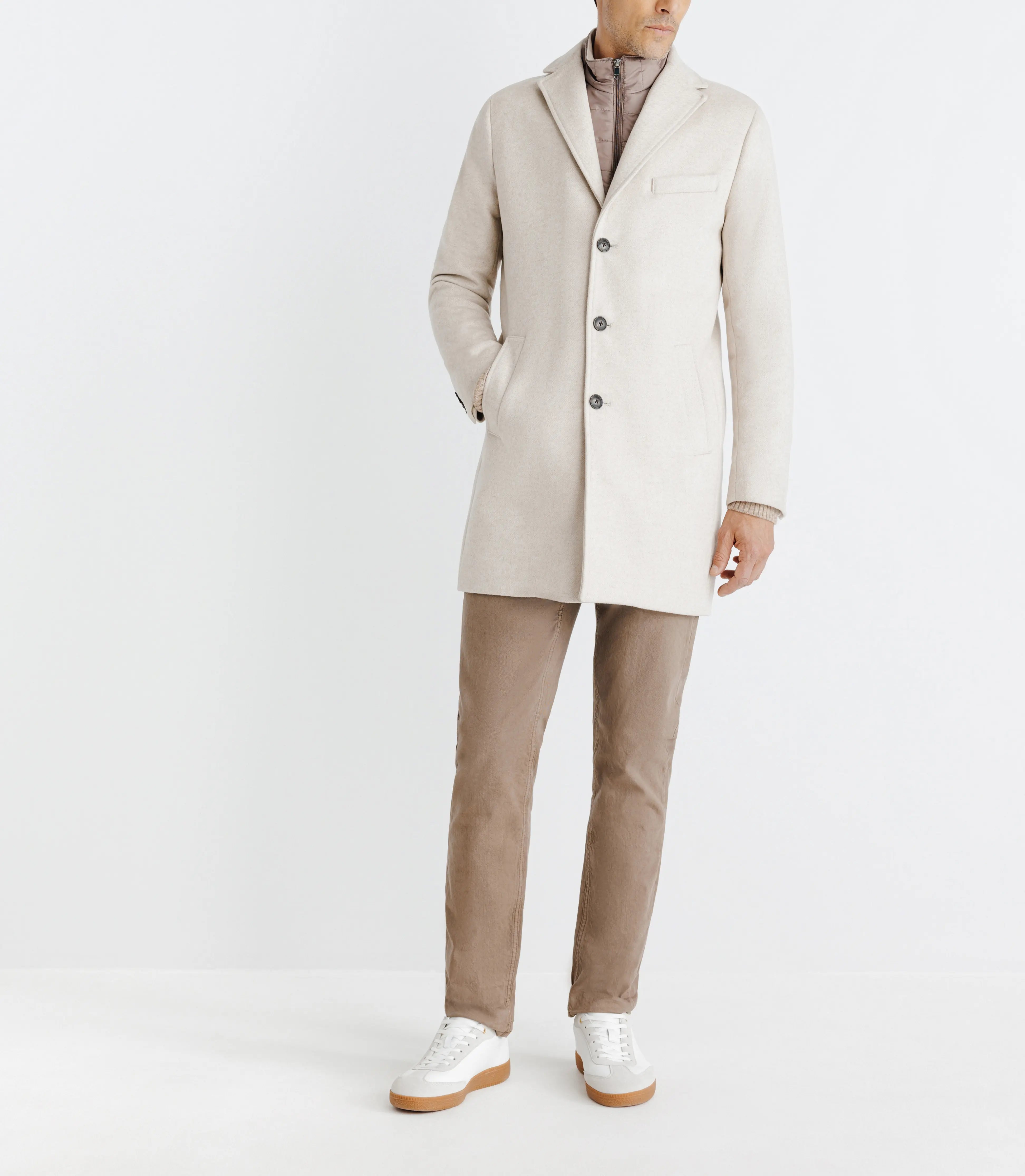 Manteau ville parementure beige - IZAC