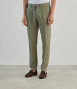 Pantalon casual avec cordon de serrage kaki - IZAC