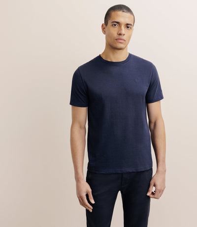 T-shirt col rond marine - IZAC