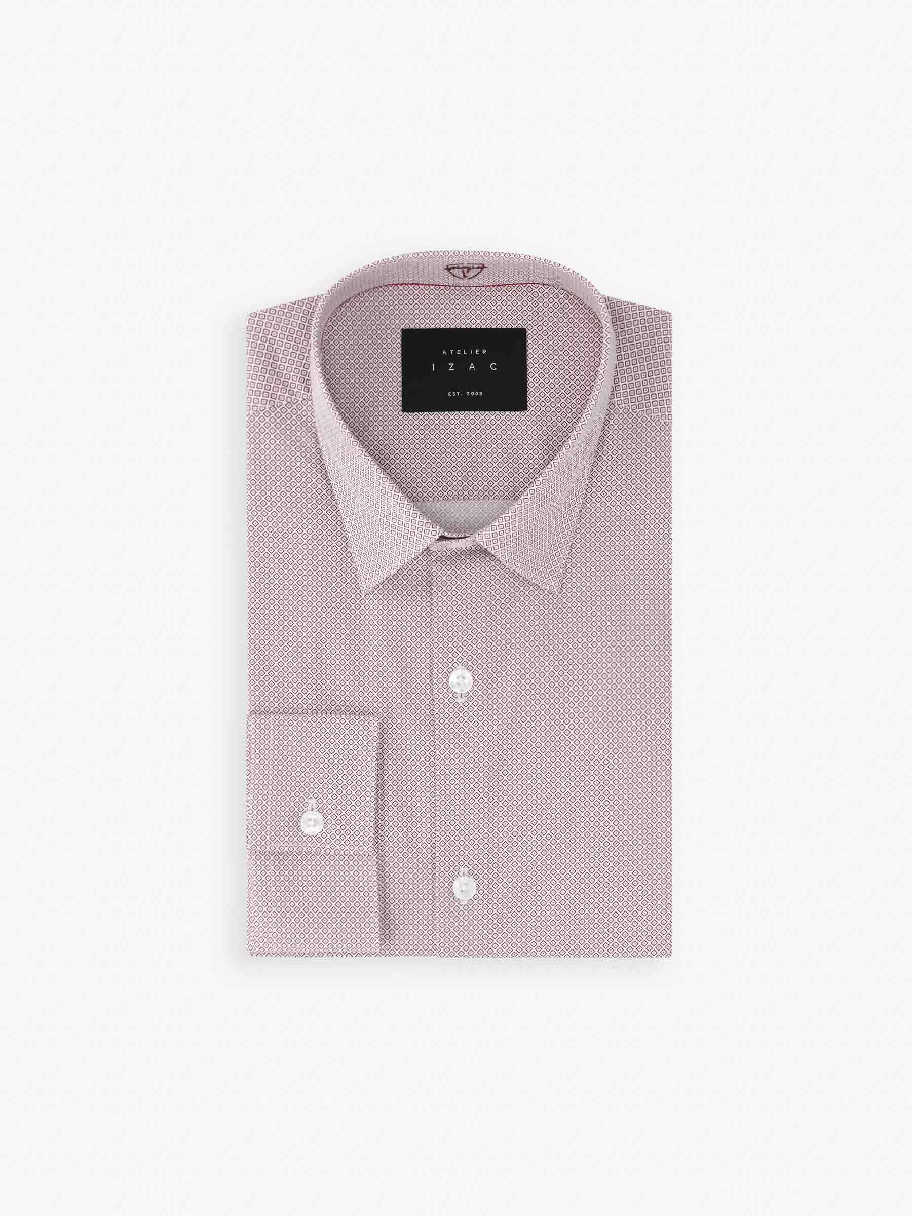 Chemise fantaisie bordeaux