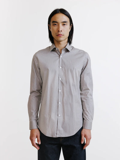 Chemise fantaisie taupe