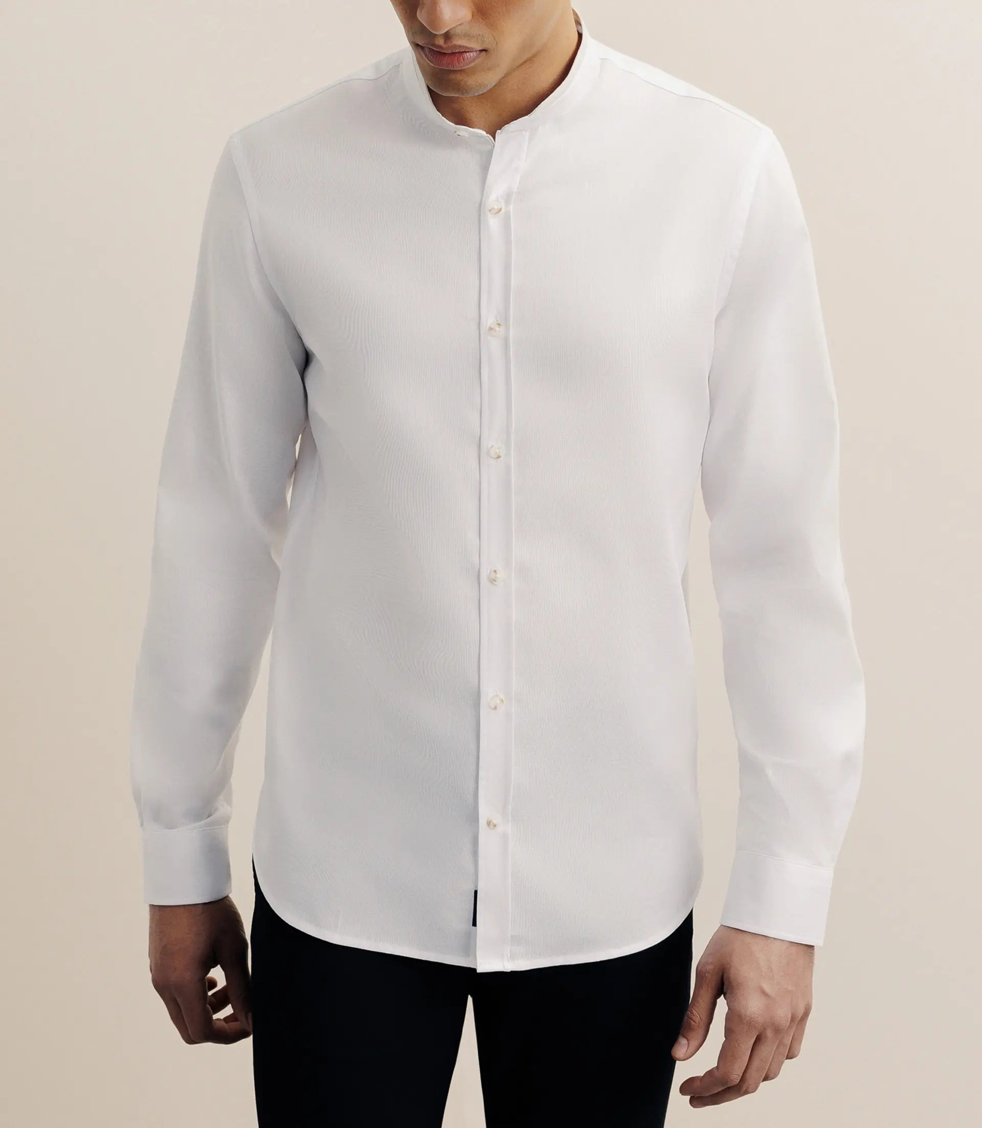Chemise col mao blanche - IZAC