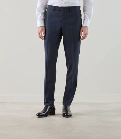 Pantalon ville 100% laine bleu marine - IZAC