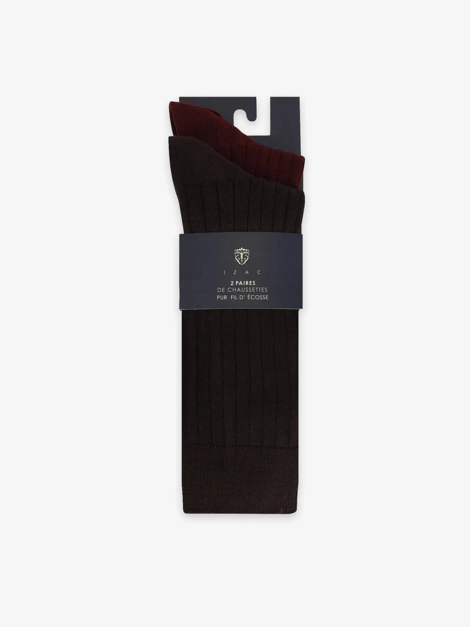 Pack of 2 plain brown socks