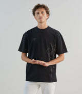 T-shirt oversize col rond noir - IZAC