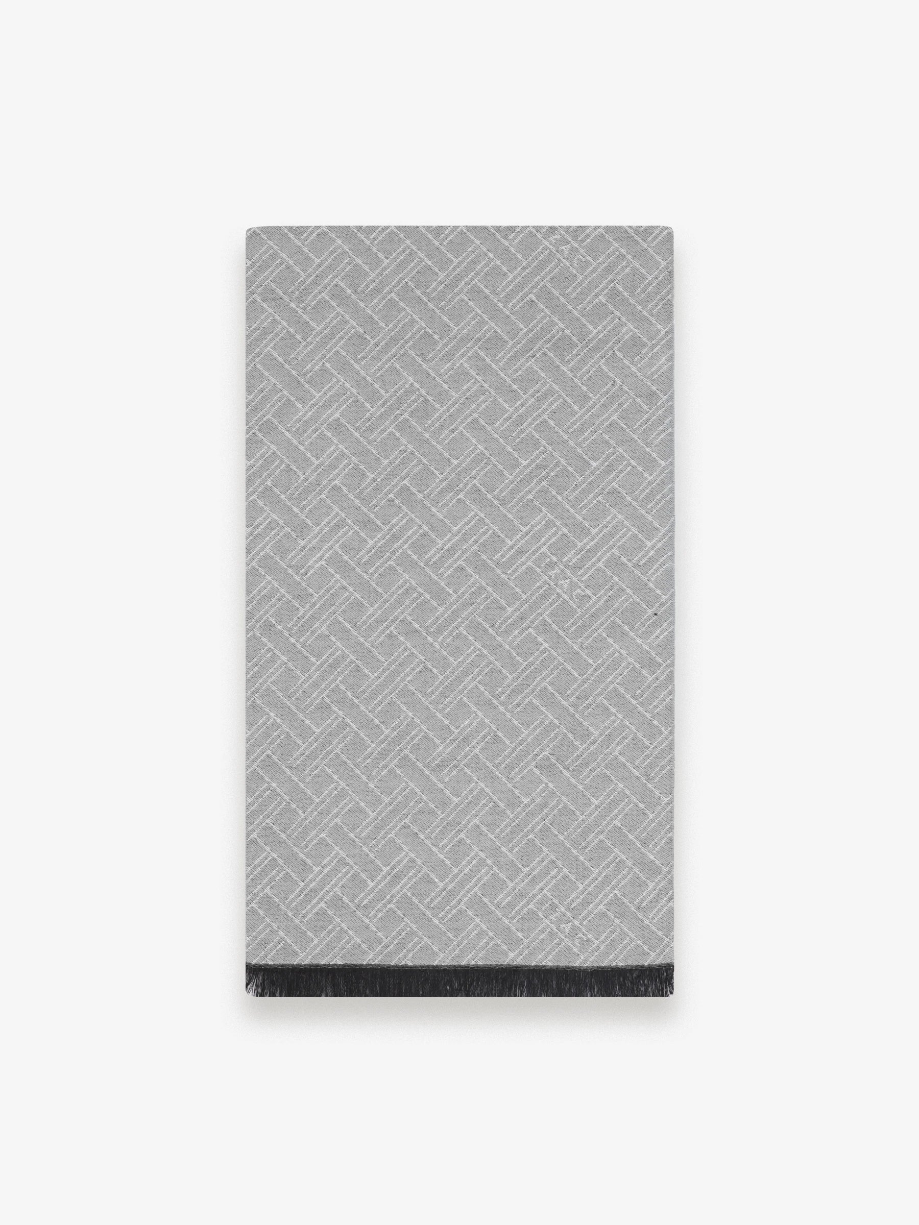 Light grey patterned scarf