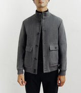 Blouson col montant gris