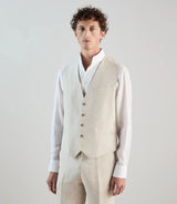 Gilet ville 100% lin beige - IZAC