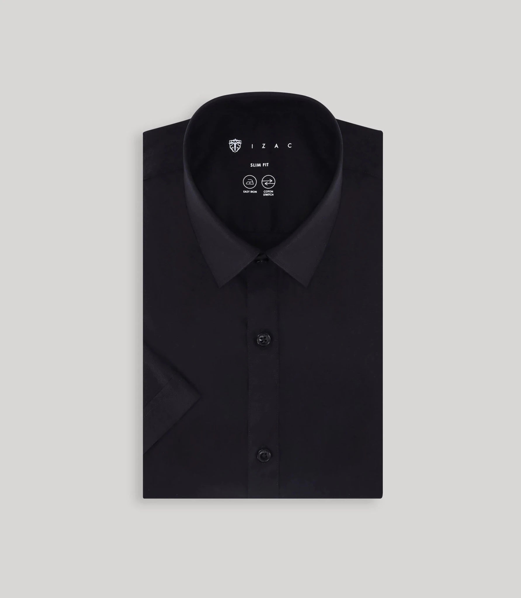 Chemise ville unie noire - IZAC