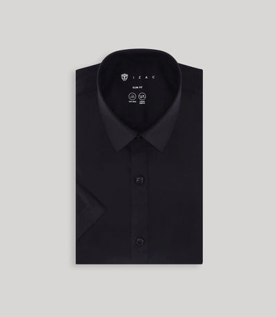 Chemise ville unie noire - IZAC