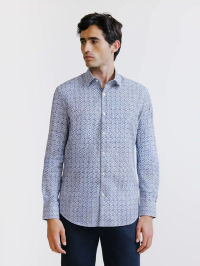 Chemise fantaisie marine
