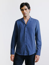 Chemise en flanelle marine