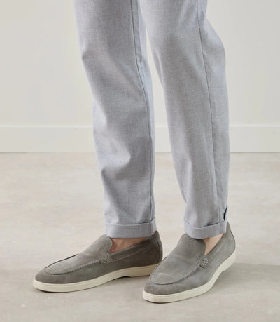 Mocassin casual en suède gris - IZAC