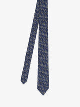 Navy floral tie