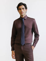 Brown cotton sateen shirt