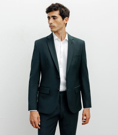 Costume ajusté 2 boutons vert - IZAC