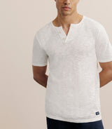 T-shirt boutonné écru