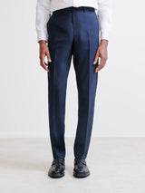 Pantalon ville 100% laine bleu marine