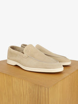 Mocassin casual en suède beige - IZAC