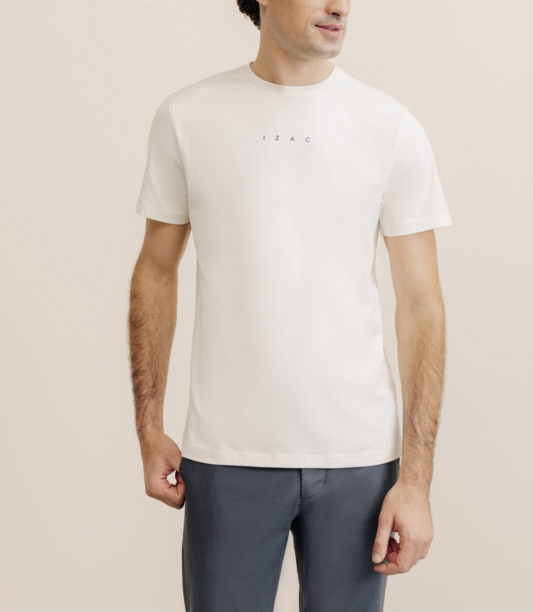 T-shirt col rond écru - IZAC