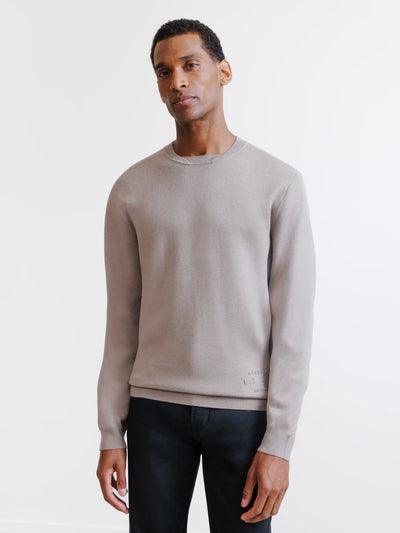 Taupe teddy round neck sweater