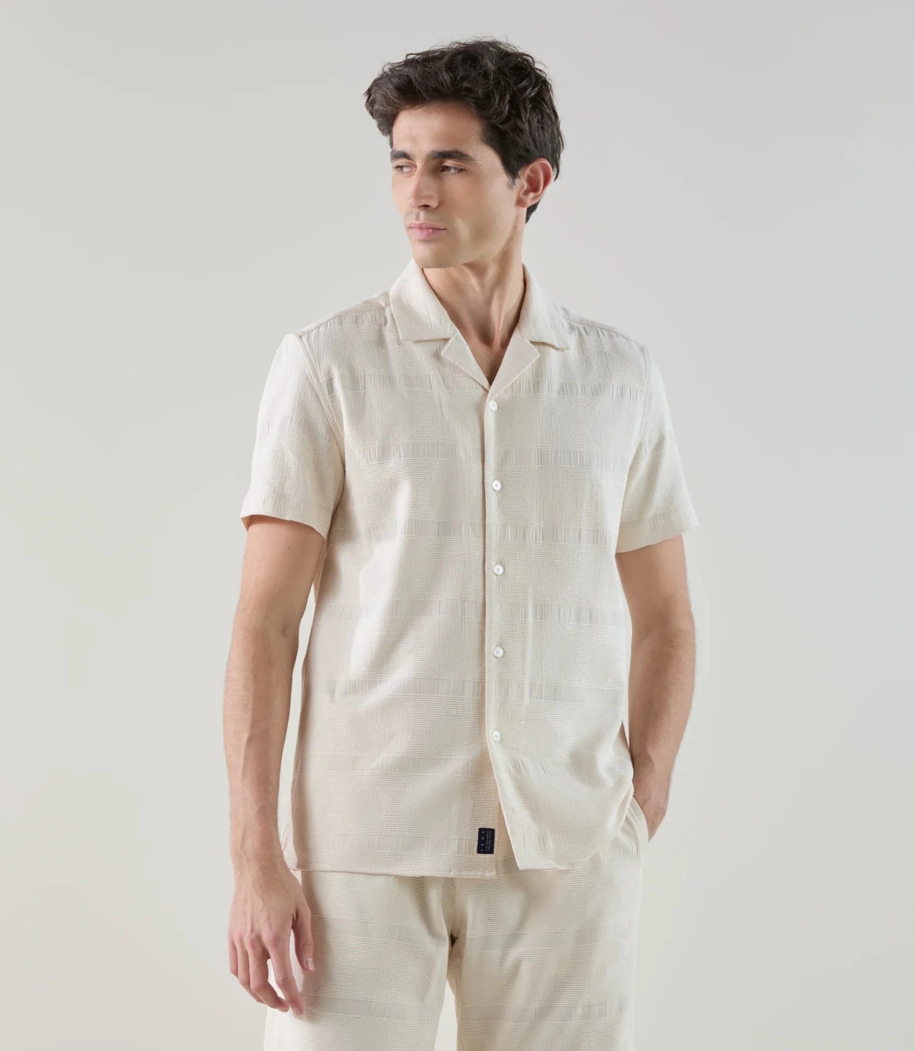 Chemise fantaisie écru - IZAC