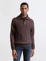 Pull col camionneur chocolat