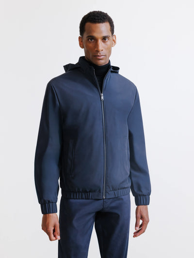 Navy hooded jacket