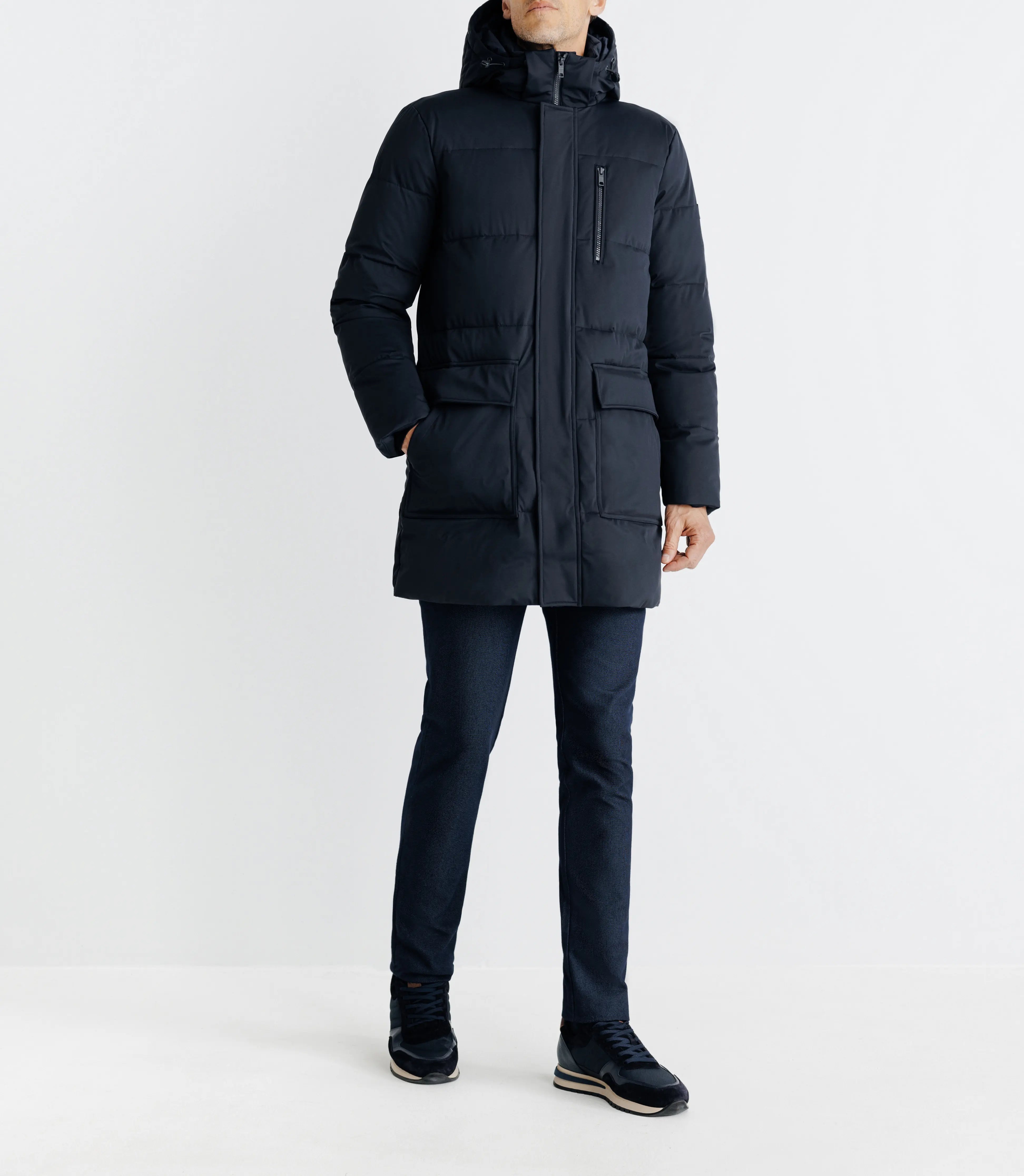 Parka longue marine - IZAC