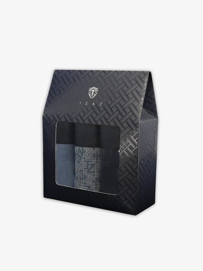 Pack de 3 boxers bleu grisé - IZAC