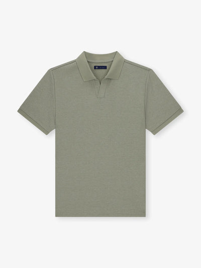 Polo col ouvert kaki - IZAC