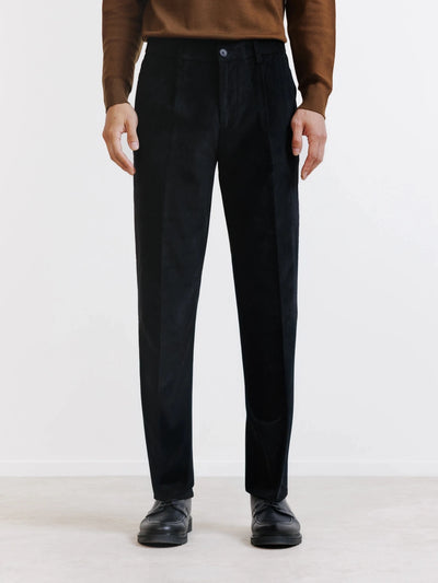 Pantalon ville en velours noir - IZAC