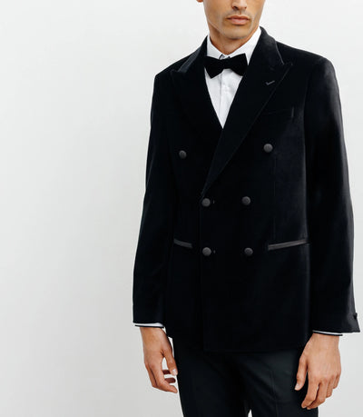 Black velvet city jacket