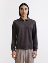 Polo zippé marron