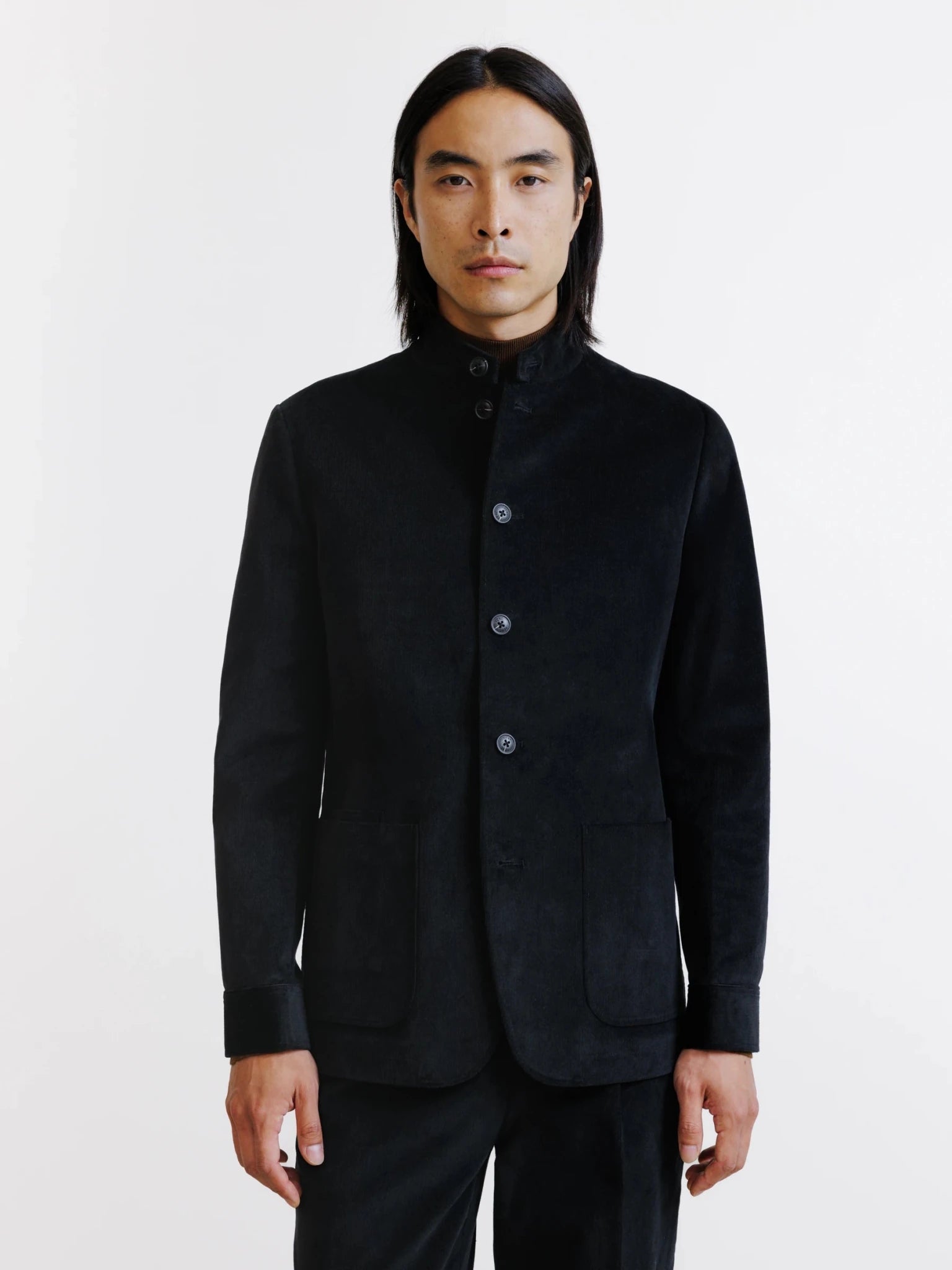 Veste col mao noire - IZAC