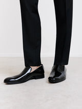 Mocassin en cuir verni noir - IZAC