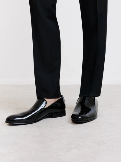 Mocassin en cuir verni noir - IZAC